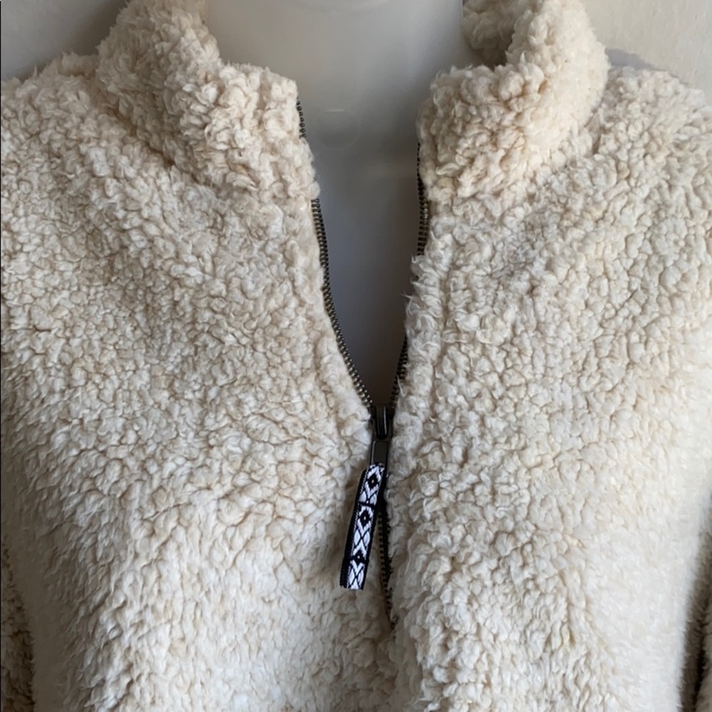 Women’s 1/4 zip heavyweight Sherpa pullover top - Picture 2 of 5